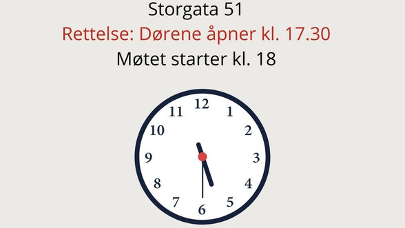 Årsmøte etterfulgt av medlemsmøte.
Onsdag 27. april i Velferdsetatens lokaler i Storgata 51.
RETTELSE: Dørene åpner kl. 17.30
Møtet starter kl. 18.
Håper vi ser deg der!😊