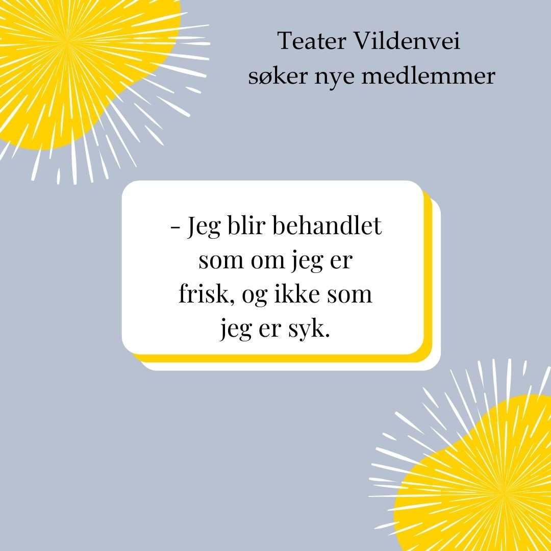 Teater Vildenvei søker nye medlemmer